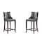 Manhattan Comfort Emperor Faux Leather Barstool in Pebble Grey - Set of 2 2-BS008-PE - alternate 1